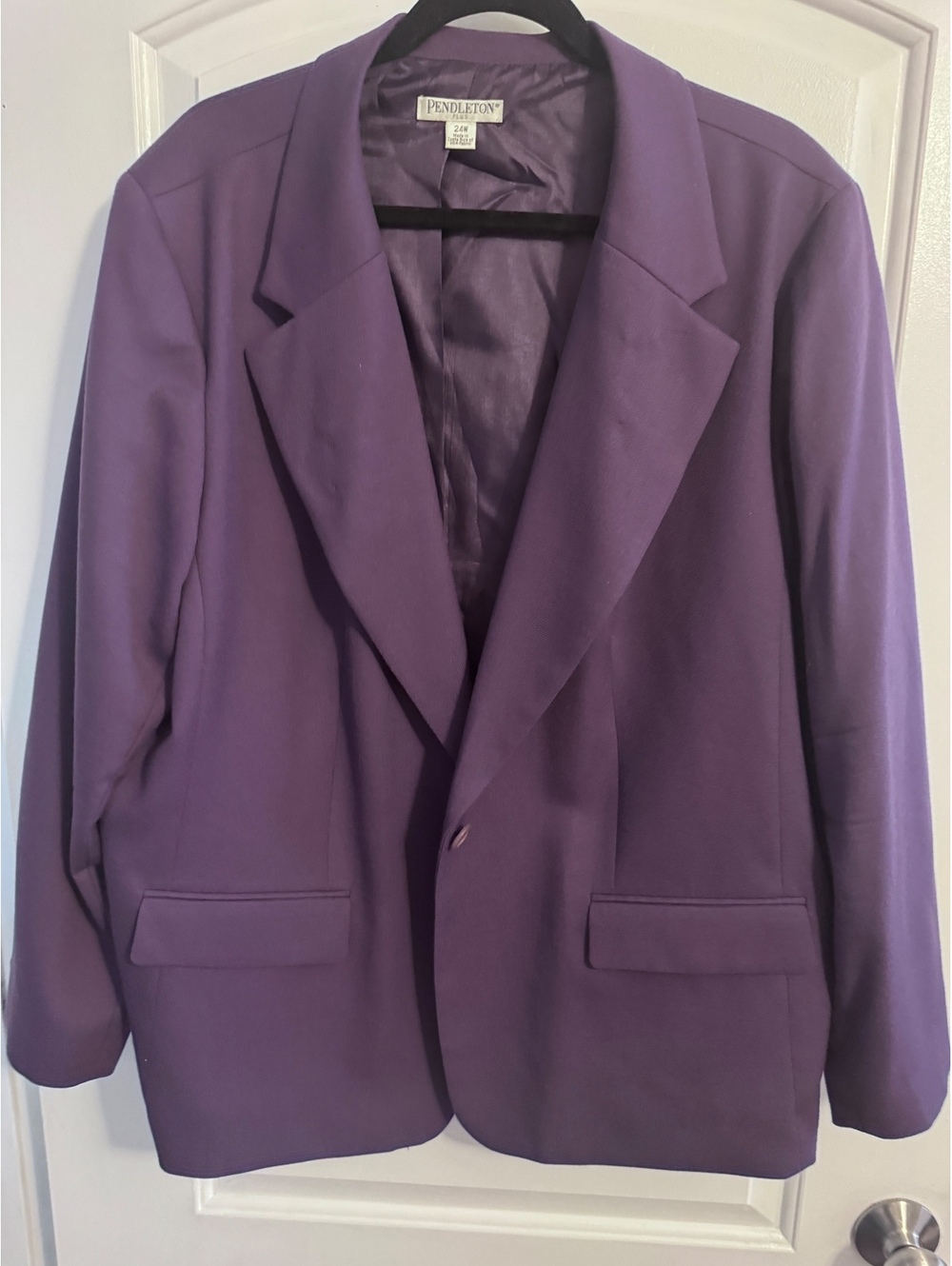 Pendleton Plus Purple 100% Virgin Wool Blazer Women’s 24W Vintage Jacket